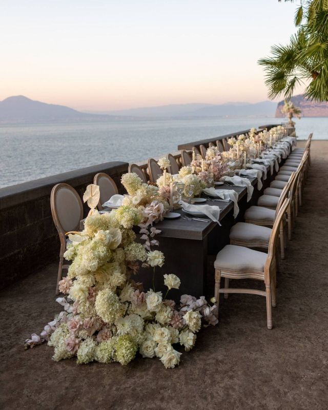 The intimacy of this wedding allowed us to create a unique dining space overlooking the water. Combining natural stone elements, neutral fabrics and cascading florals for the ultimate romantic sunset dinner. @madeleinekbarnett 

Planning and Design: @lakecomoweddings 
Photographer: @bringmesomewherenice Dani Rodriguez, @_CarolinaSandoval_ 
Florals: @FluidaDesign
Video @paramonova_movies
Location: @villa_astor @theheritagecollection
Printed goods @acqua_and_ink 
 
#TheLakeComoWeddingPlanner #RachelBirthistleEvents #Couple #Wedding  #DestinationWedding #Event #WeddingPlanning #WeddingPlanner #Sorrento  #Italy #EventDesign