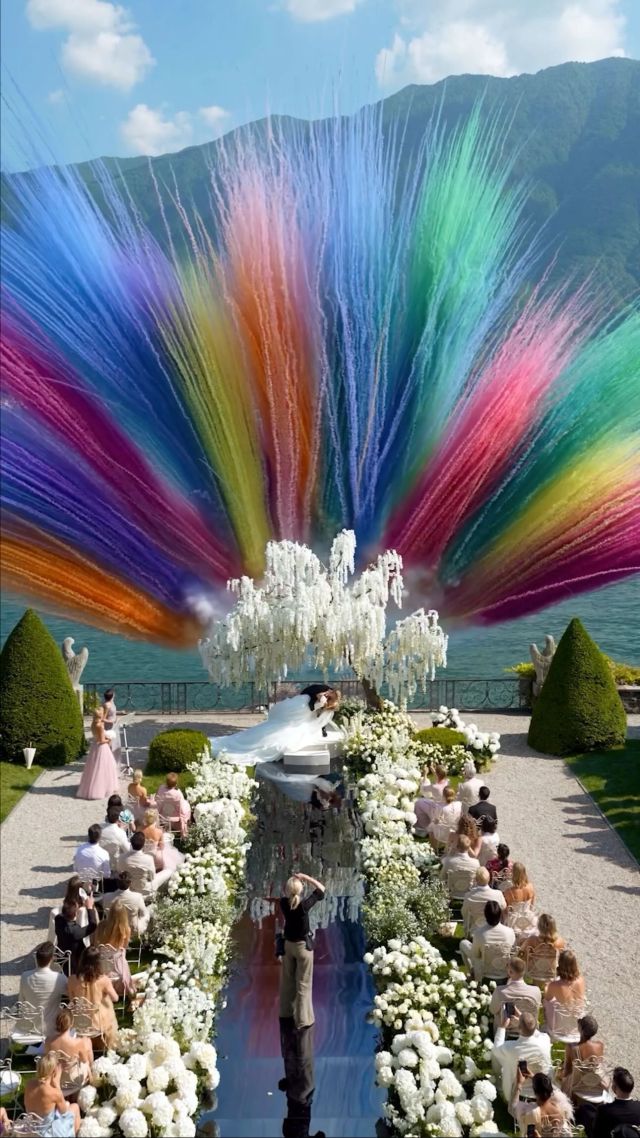 Happy 4th of July! 🎆🌈 We loved designing and planning @aggie and @jacob’s wedding day festivities and bringing their ultra creative visions to life— especially these incredible daytime rainbow fireworks. Truly unforgettable! 

Planning and design: @lakecomoweddings @rachelbirthistle
Florals: @rattiflora
Photography: @hollyclarkphotography 
Music: @agape_gospelcollective 
Video: @explorerssaurus_ @say.yes.agency 
Location: @villa_balbiano @theheritagecollection 

#TheLakeComoWeddingPlanner #RachelBirthistleEvents #Couple #Wedding  #DestinationWedding #Event #WeddingPlanning #WeddingPlanner #LakeComo #Italy #EventDesign #DaytimeFireworks #fireworks