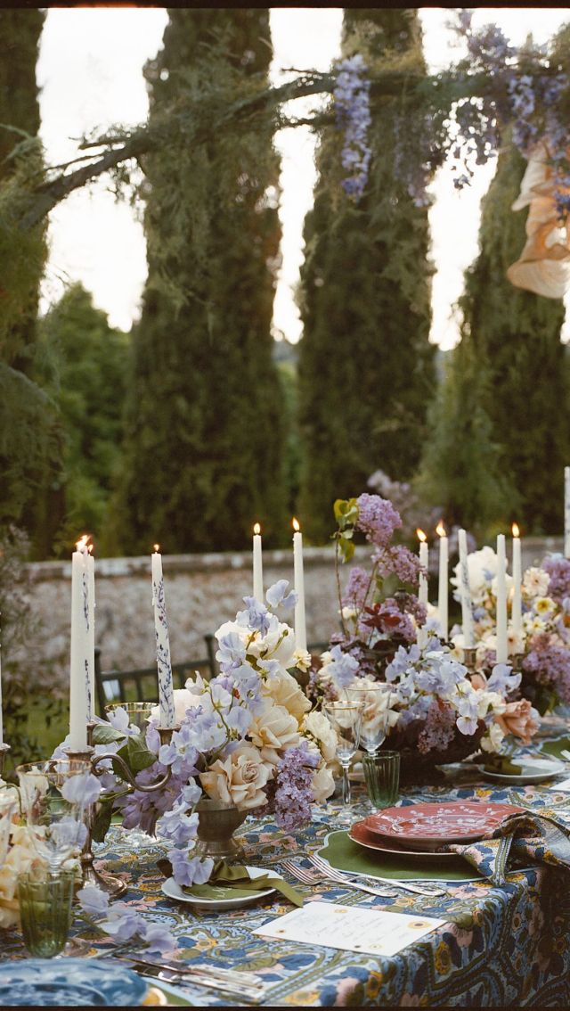 The enchanting nuptials of @mollymymag and Robert at Villa Cetinale, the former residence of Pope Alexander VII, were thoughtfully designed for an intimate group amidst Italy’s beauty. The couple wanted their day to honor the property's original 17th-century luster while incorporating their unique personalities for an effortless rendition of old-world-meets-new. 

From the chapel ceremony with custom floral cushions, to the dining table nestled among cypress trees, every detail was crafted to perfection.

We transformed the garden with glowing fabric chandeliers and paired handprinted @cabanamagazine plates with @ladoublej linens, creating a magical ambiance under the Tuscan stars. 

Bride: @mollymymag
Photography: @monicaleggioweddings
Styling: @annychoibrides 
Videography: @simonatortolanovisualstudio
Planning and design: @lakecomoweddings @rachelbirthistle
Flowers: @fluidadesign 
MUAH: @geomendi 
Venue: @cetinale 
Printed goods: @tenstorystationary

#TheLakeComoWeddingPlanner #LakeComo #LakeComoWedding #LakeComoWeddingPlanner #villacentinale #Wedding #WeddingDesign #FloralDesign #WeddingCeremony #WeddingInspiration #DestinationWedding #LakeComoWeddings